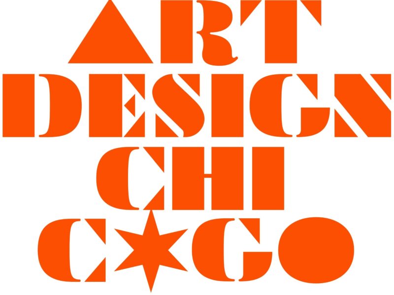 Logo that says "Art Design Chicago" in bold, orange font. The "A" in Chicago looks like a star.