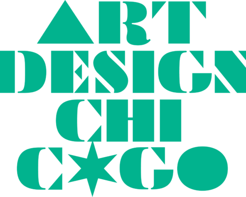 Green logo that says Art Design Chicago.