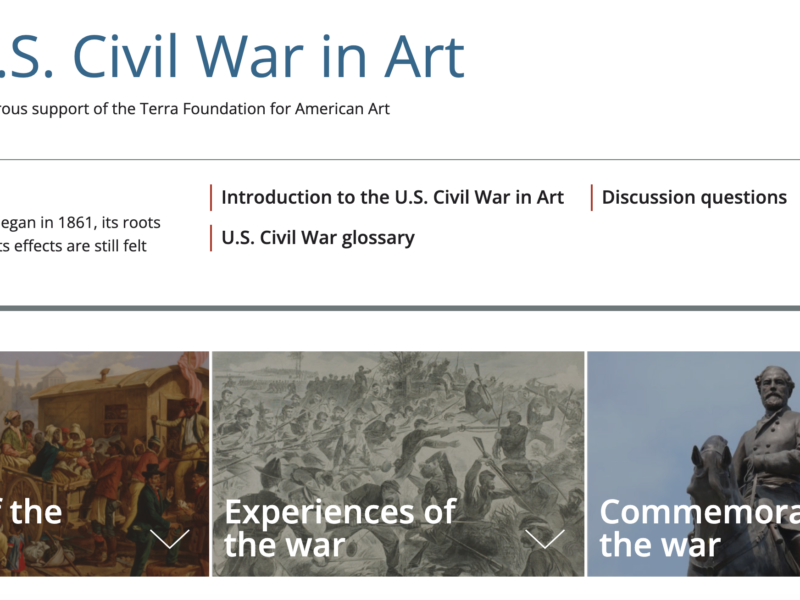 Screenshot of Smarthistory's U.S. Civil War in Art homepage