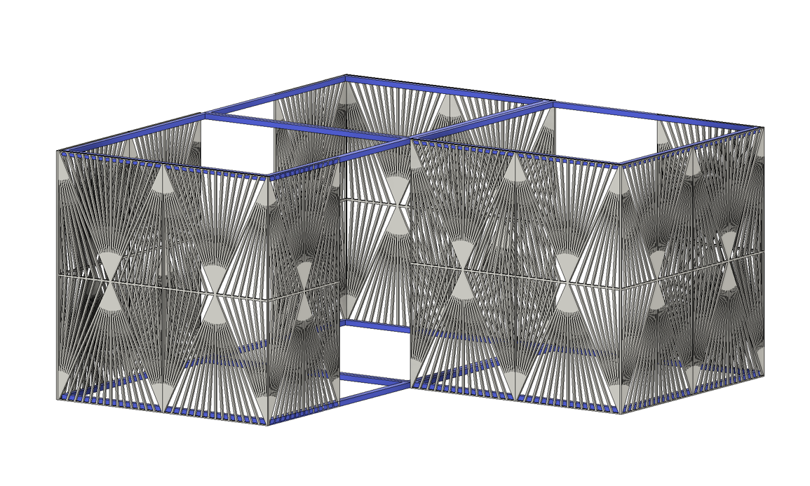 Greyscale rendering of block-like figures