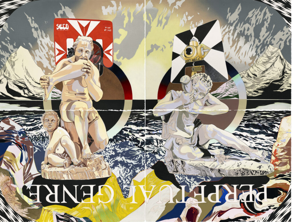 Image of statue-like figures near water.