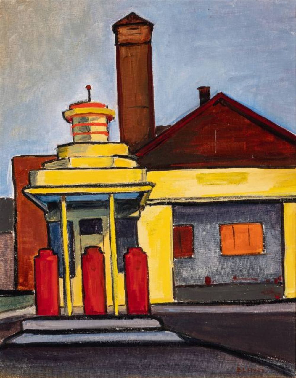 A picture of a yellow house.