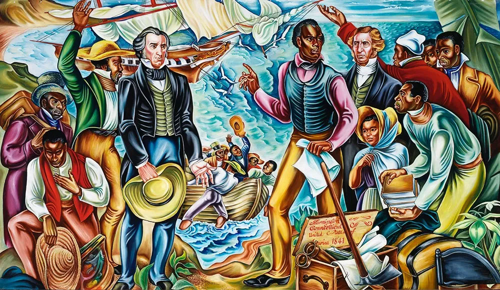 People arguing at sea.